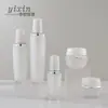 Conjunto de Garrafas com Superfície de Diamante Acrílico 30/80/100ml Garrafa para Água e Loção 30/50g Garrafa para Creme Facial Garrafa com Dosador de Camada Dupla