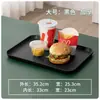 Bandeja Rectangular de Color Sólido Estilo Nórdico Juego de Tazas de Té para el Hogar Plástico Creativo Plato de Frutas para Comedor