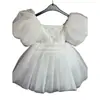 Vestido de Lentejuelas para Niñas Vestido de Lentejuelas con Mangas Abullonadas para Niñas Vestido Esponjoso de Princesa para Cumpleaños de Niños