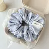 Anel de Cabelo Listrado de Cabeça de Bola Intestino Grosso Celebrante da Internet 2025 Novo Estilo Corda de Cabelo para Rabo de Cavalo Alto Acessório de Cabelo Feminino Corda de Cabelo