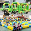 Parque de Diversões Pista de Carrinhos de Bate-Bate Cercado Interno e Externo Kart Infantil Carro de Drift Anti-Colisão Barreira Inflável Pista