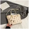 Bolsa Cesta Tote Estampada da Moda para Mulheres 2026 Nova Elegante Versátil Bolsa de Ombro de Nicho Fofa Bolsa Transversal
