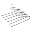Perchero plegable multifuncional de acero inoxidable para pantalones, para el hogar, con clip mágico para pantalones, sin costuras, antideslizante