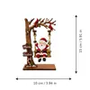 Nuevos Adornos de Columpio de Madera Navideños Centro de Mesa Navideño Adornos de Escritorio Adornos Festivos Papá Noel Nieve