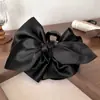 Presilha Preta de Laço Coreana para Outono e Inverno para Cabelo na Parte de Trás da Cabeça, Presilha Jacaré, Acessórios de Cabelo com Design de Nicho da Moda para Mulheres