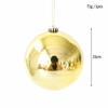 Bola navideña de plástico galvanizado de 8 cm, bola de polvo pegajoso dorado, bola de azadón, bola brillante, colgante, suministros festivos, decoración de ventanas