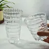 Vaso de Vidrio Transparente, Taza de Café Estilo Americano, Taza Apilable de Ratán Tejido Estilo Ins, Vaso Embotellado para Bebidas, Vaso para Jugos, Vaso para Beber