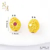 Cuentas Espaciadoras con Agujero Pasante de Piedra Imitación Diamante Incrustada Chapadas en Oro que Conservan el Color Cuentas de la Fortuna Accesorios para Pulseras DIY Venta al por Mayor de Fábrica
