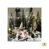 Mini Árbol de Navidad Cedro Mesa Pequeño Papá Noel Decoraciones Creativas para Ventana Adornos de Reno Muñeco de Nieve Regalos