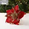 Novas Flores de Natal, Flores Secas em Formato de Flor Artificial, Decoração Festiva para o Ambiente, Enfeites de Flores Eternas Estilo Europeu, Decorações para Árvore de Natal