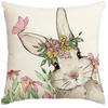 Funda de almohada caliente de Pascua transfronteriza funda de almohada decorativa funda de almohada de lino de primavera material venta directa de fábrica