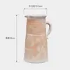 Macetas de Cerámica Estilo Wabi-Sabi, Adornos Decorativos Rojos Rústicos, Macetas de Cerámica Gruesa Vintage, Jarrón Cerámico Grande para Arreglo Floral en Mueble de TV de Entrada