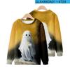 2023 Cross-border Novos elementos de Halloween Impressão criativa 3D Digital Casual Solto Masculino e Feminino Moletom com gola redonda