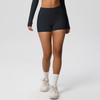 Amazon Europa e Estados Unidos Novo Lixamento Cintura Alta Quadril Shorts de Yoga Respirável Nude Corrida Esportes Fitness Shorts para Mulheres