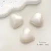 Colgante de Corazón Barroco Irregular de Resina Imitación Perla Blanca para Colgantes Hechos a Mano, Accesorios de Joyería con Cuentas