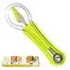 Fábrica de Yangjiang herramienta tres en uno para hacer bolas de fruta separador de acero inoxidable cuchillo para tallar plato herramienta cucharón de tres piezas