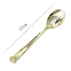 Cuchillo, Tenedor y Cuchara Dorados Desechables Set de Vajilla de Plástico Suministros para Fiesta de Cumpleaños Boda Cuchillo, Tenedor y Cuchara Estilo Occidental Dorado Rosa