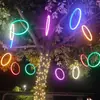 Luces Circulares Brillantes LED, Luces de Anillo para Árboles, Anillos de Deseos, Luces Colgantes para Árboles en Áreas de Parque, Iluminación Exterior, Luces Circulares para Árboles