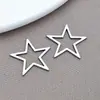 Pingente com Estrutura de Aço Inoxidável Recorte Geométrico Estrela Coração Pingente Pequeno Brincos DIY Chaveiro Acessórios de Joalheria