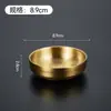 Acero Inoxidable 304 Estilo Coreano Plato para Condimentos Plato Frío Plato Coreano Dorado para Encurtidos Bol para Arroz Bol para Cocinar Plato para Dips
