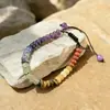 Pulseira Popular Transfronteiriça: Aventurina, Olho de Tigre, Lápis Lazúli, Ametista, Pedras dos Sete Chakras, Pulseira de Contas Tecida à Mão