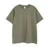 Popular Camiseta de Algodón 260g Tendencia Nacional Versión Grande Hombros Descubiertos Color Sólido para Hombres y Mujeres Estampado Oversize Manga Corta Pesada Personalización