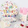 Novas Velas de Aniversário Infantis com Letras Tema Branco Decoração Atmosférica Suprimentos para Festivais Conjuntos de Festa Europeus e Americanos