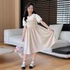 Falda de dos piezas falsas para niñas Verano Nueva llegada Camisa elegante de manga corta para niños Falda Verano Moda para niñas Vestido de princesa