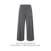 Calça Casual Ocidental Deconstructed de Perna Larga de Alta Qualidade Americana Faca Tortuosa Unissex para Deslocamento Solta Fluida Casual Longa Tendência
