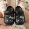 Zapatos de Agujeros de Gato Lindos Nanbowan Se Pueden Usar Afuera, Pantuflas de Estudiante de Punta Cerrada, Zapatos Nuevos de Verano para Niñas con Suela Gruesa Antideslizantes