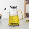Olla de Aceite de Vidrio de Borosilicato Alto para Cocina Casera, Botella de Condimento de Gran Capacidad, Botella de Salsa de Soja, Recipiente de Aceite y Vinagre, Diseño Anti-Goteo