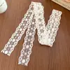 Pañuelo Cuadrado Pequeño de Gasa Estilo Coreano Pastoral para Mujer, Pañuelo de Seda con Lunares Florales, Bufanda para Cuello Versátil, Accesorio de Alta Gama Simple y Exquisito