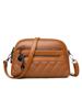 Bolsa Quadrada Pequena Bordada Acolchoada Texturizada Couro Macio Simples para Mãe de Meia-Idade 2025 Nova Moda Versátil de Ombro Transversal