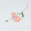 Flores de Fio Tecido Acabadas Transfronteiriças para Decoração de Casa, Arranjos de Flores Cosmos de Camada Única, Fabricante de Flores de Fio Feitas à Mão