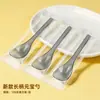 Colheres descartáveis embaladas individualmente, colheres de plástico espessado de grau alimentício para viagem, sobremesas, raspadinha, wontons, uso comercial