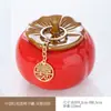 Pote de Chá de Caqui Pote Doce Caqui Ruyi Pote Cerâmico Pequeno Pote Selado de Caqui Pote de Doces de Casamento Presente de Mão