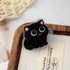 Gato negro lindo caricatura creativo acrílico PP clip doble cara alta definición clip para carpeta clip sellador de snacks clip para notas