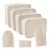 Conjunto de Armazenamento de Viagem Mais Vendido Transfronteiriço Conjunto de Sete Peças Roupas Cosméticos Artigos de Higiene Pessoal Armazenamento Classificado Conjunto Quente