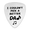 Envía a mi hijo un regalo de cumpleaños desde Europa y Estados Unidos. Madre y padre dan a los niños interesante regalo de mano de acero inoxidable púa de guitarra.
