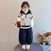 Conjunto de Otoño para Niña 2026 Nuevo Dibujos Animados Moderno Bebé Elegante Súper Lindo Casual Conjunto de Tres Piezas