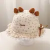 Sombrero de Princesa Floral Delgado para Bebé de Primavera/Otoño, Sombrero de Sol Puro Algodón para Bebé, Sombrero de Pescador con Protección Solar para Bebé Niña
