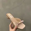 Pantuflas de Verano Estilo Hada Francesa para Mujer, Nuevo Artículo 2026, Elegantes y Suaves, Moño, Tacón Medio, Chanclas