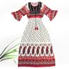 Vestido Estilo Étnico Verano Nuevo Rayón Bordado Cintura Adelgazante Yunnan Xinjiang Vestido de Viaje Mayoreo