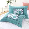 Toalla de almohada de algodón de gasa gruesa de ocho capas 52 cm * 78 cm suave toalla de almohada para pareja de caramelo toalla de almohada de dibujos animados cama