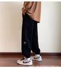 Pantalones de chándal de pana gruesos con forro polar para otoño e invierno para hombre, holgados, hasta el tobillo, versátiles, cálidos, casuales, de moda coreana