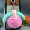 Piel de Conejo Rex Sintética Colgante de Fruta Bolso Llavero Colgante de Cosas Buenas Puesto Callejero Mercado Nocturno Venta al por Mayor Regalo Pequeño Relleno