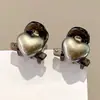 Mini Pinza para el Cabello con Forma de Corazón, Elegante Pasador de Princesa, Pinza de Media Presión Exquisita de Gama Alta, Pinza para Flequillo, Accesorio para el Cabello para Mujer