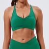 Conjunto de Yoga em Tecido Regenerado Ecológico Colete para Atividade Externa Calças Esportivas para Corrida e Fitness Calças Curtas Esportivas Hip Peach