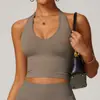 Sutiã de Yoga Costas Nuas Respirável com Gola Halter Roupa Íntima Esportiva Sem Costura Europeia e Americana Top Fitness à Prova de Impacto de Verão Feminino 77