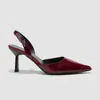 Sandalias de Tacón Alto Versátiles, Adelgazantes y Elegantes, con Punta Fina, Charol, Tira Trasera, Estilo Europeo y Americano, Comercio Exterior Transfronterizo para Mujer